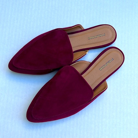 Maurice’s Burgundy Pointed Toe Flats size 8 - Picture 3 of 5